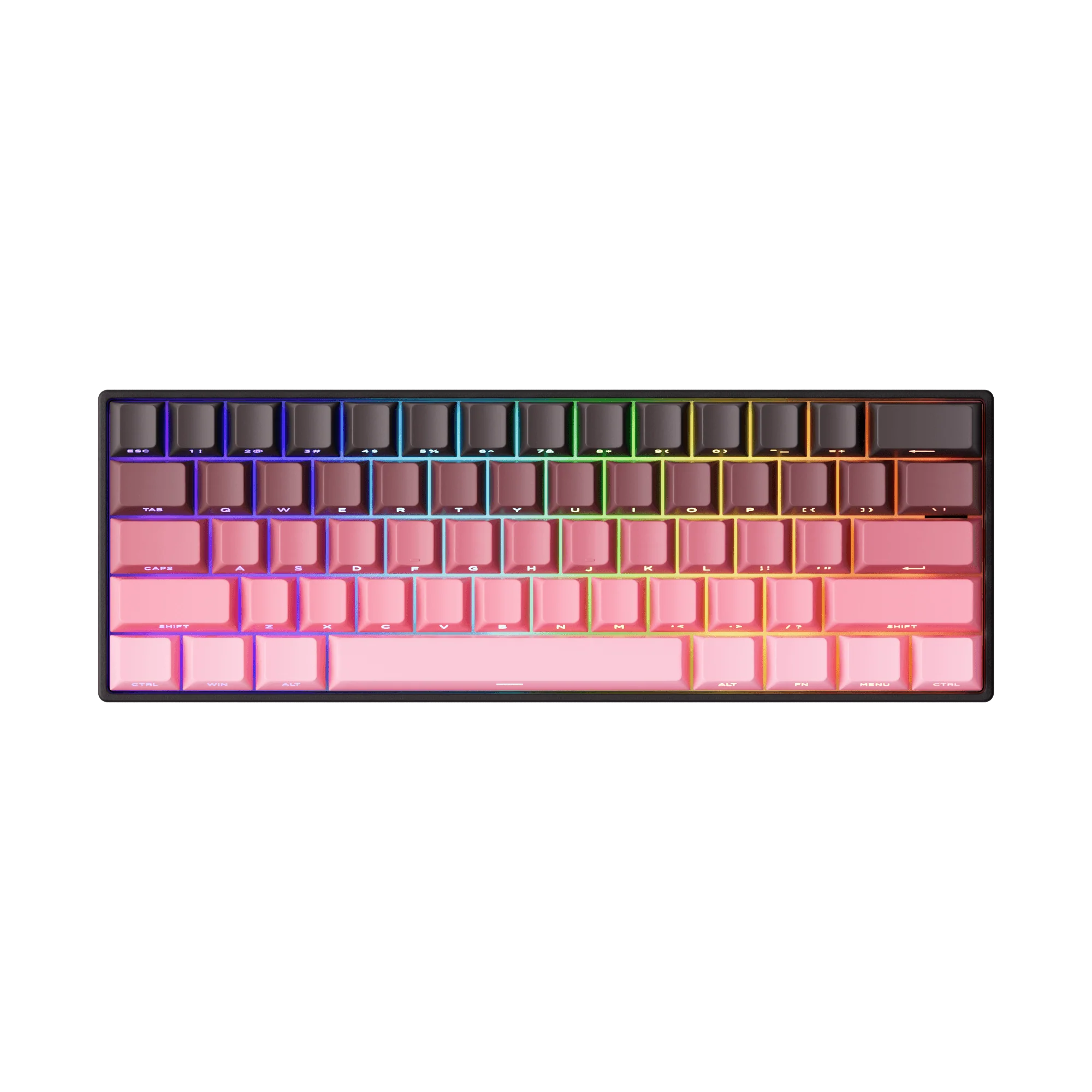 MonsGeek - FUN60 Pro HE Side-Printed Black & Pink Gradient - Klawiatura Magnetyczna