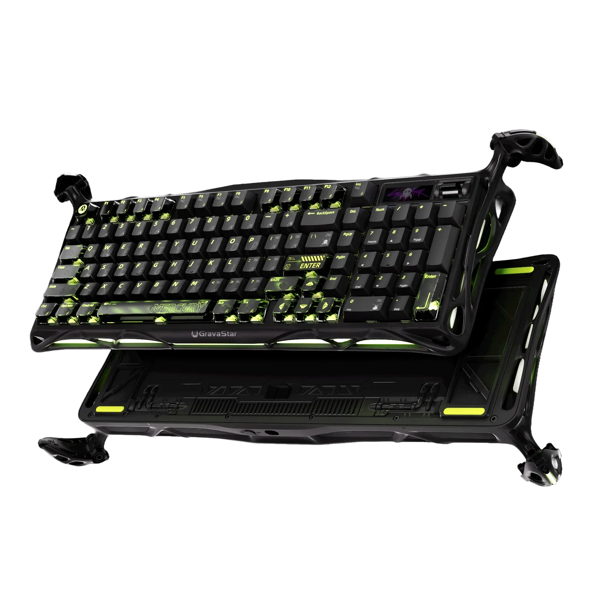 GravaStar - Mercury K98 Pro Phantom Black - Bezprzewodowa Klawiatura Mechaniczna