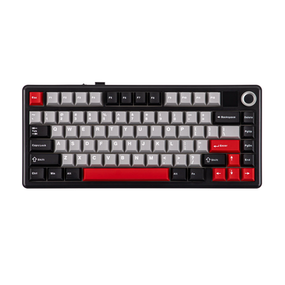 AULA - F75 MAX Mechanical Keyboard with TFT Screen - Klawiatura Mechaniczna - Black + Red