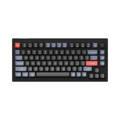 Czarna klawiatura mechaniczna z kolorowymi keycapami RGB, idealna do home office i desk setup.