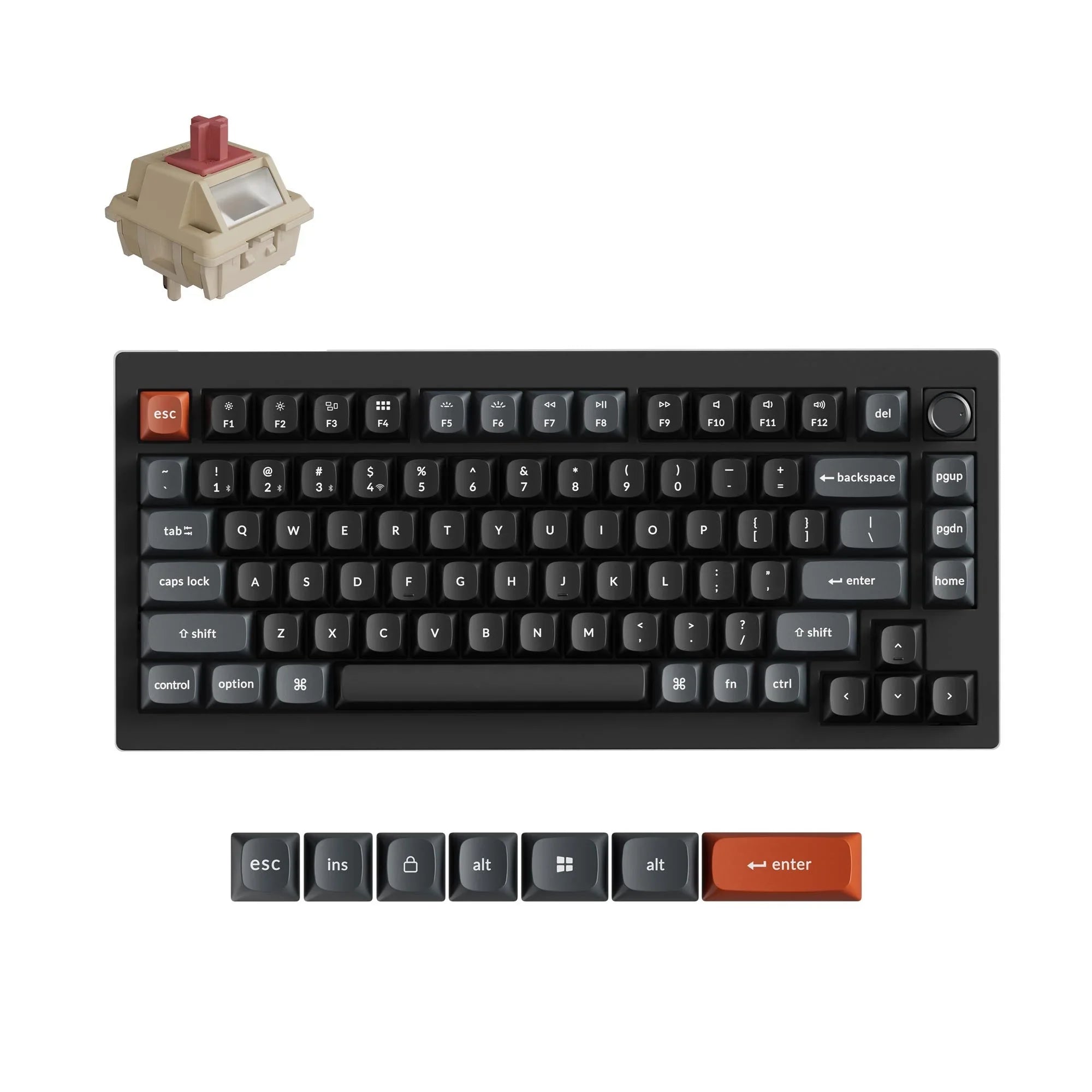 Keychron - V1 Ultra 8K Wireless Custom Mechanical Keyboard - Bezprzewodowa Klawiatura Mechaniczna