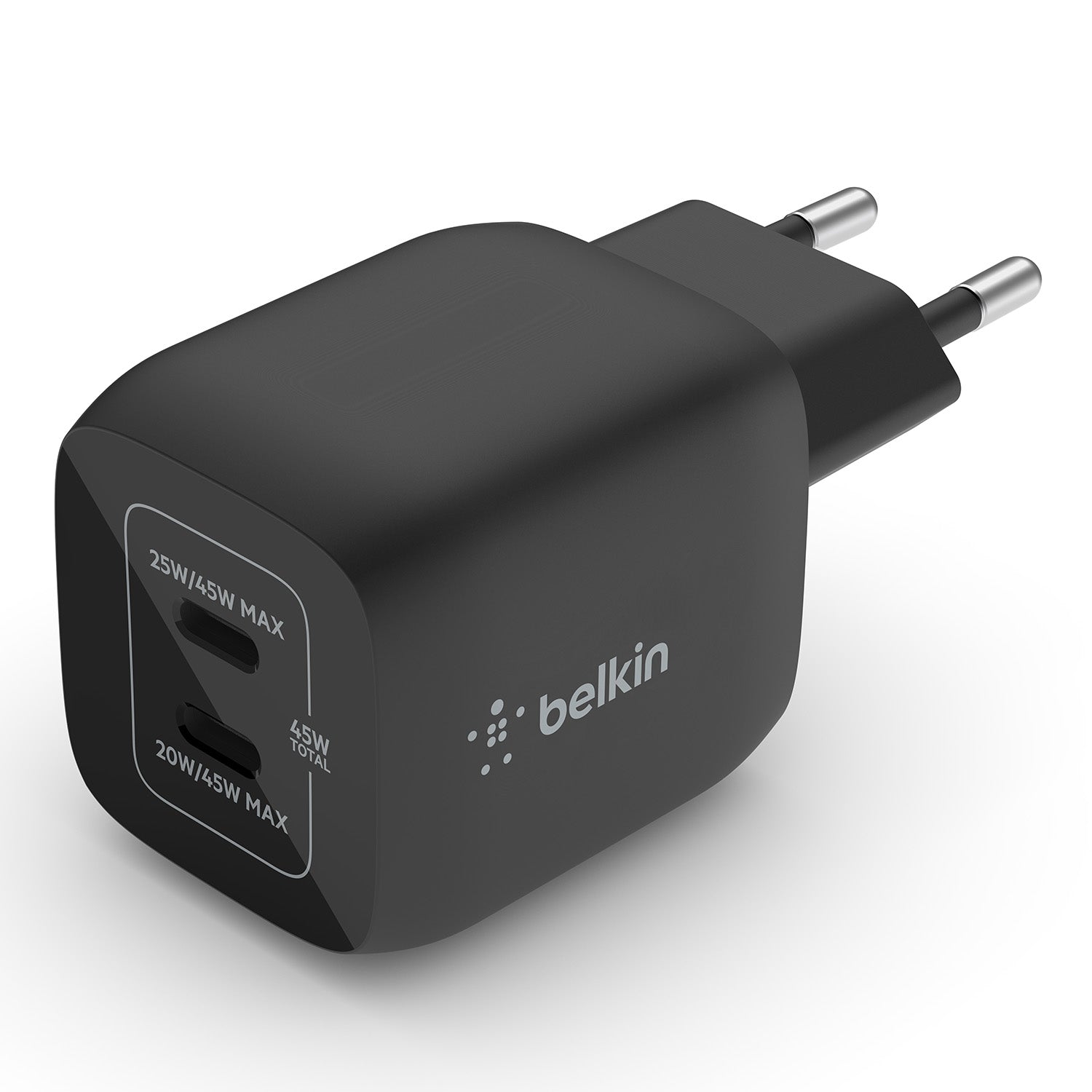 Belkin - BoostCharge Pro Dual USB-C GaN Wall Charger - Podwójna Ładowarka Sieciowa 45W