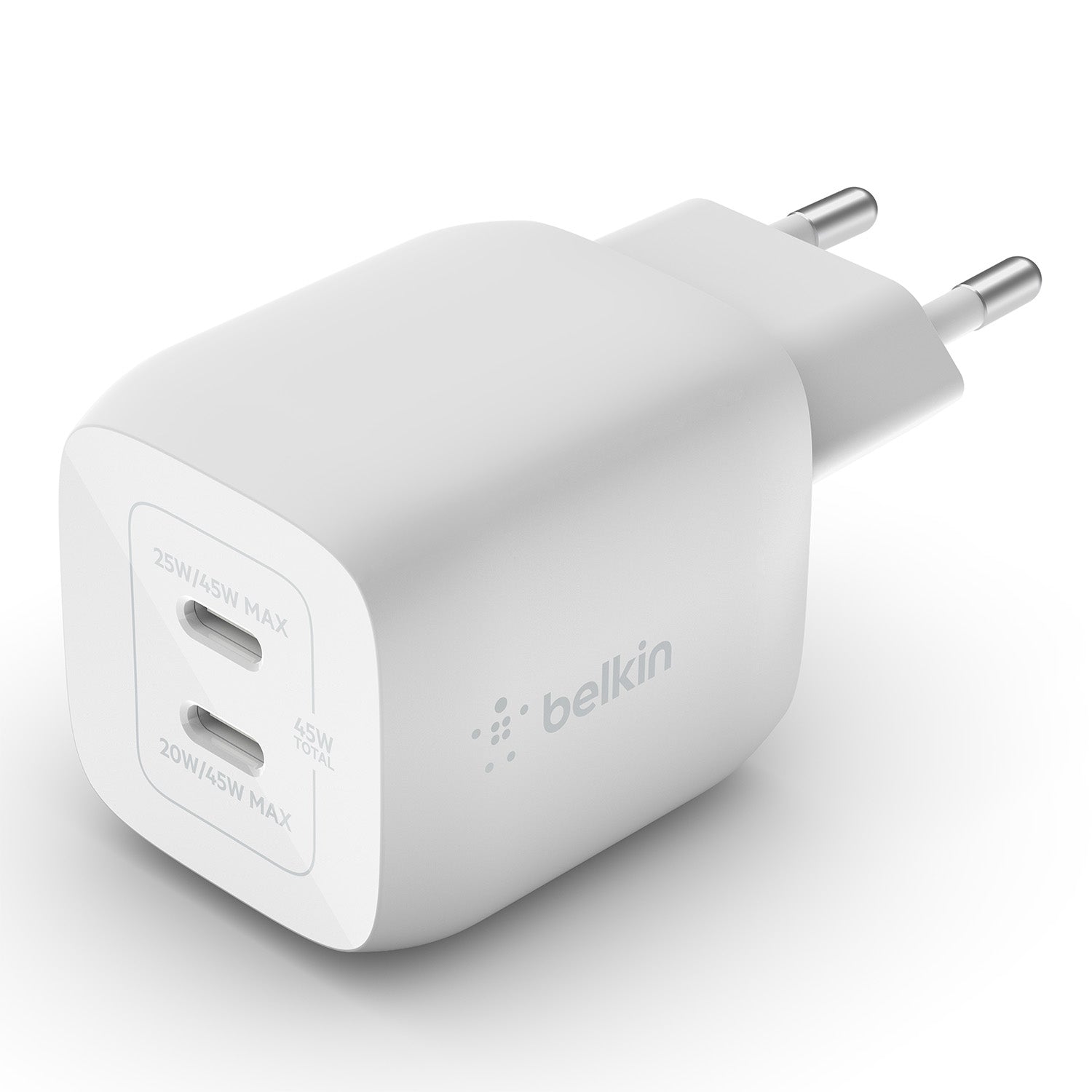 Belkin - BoostCharge Pro Dual USB-C GaN Wall Charger - Podwójna Ładowarka Sieciowa 45W