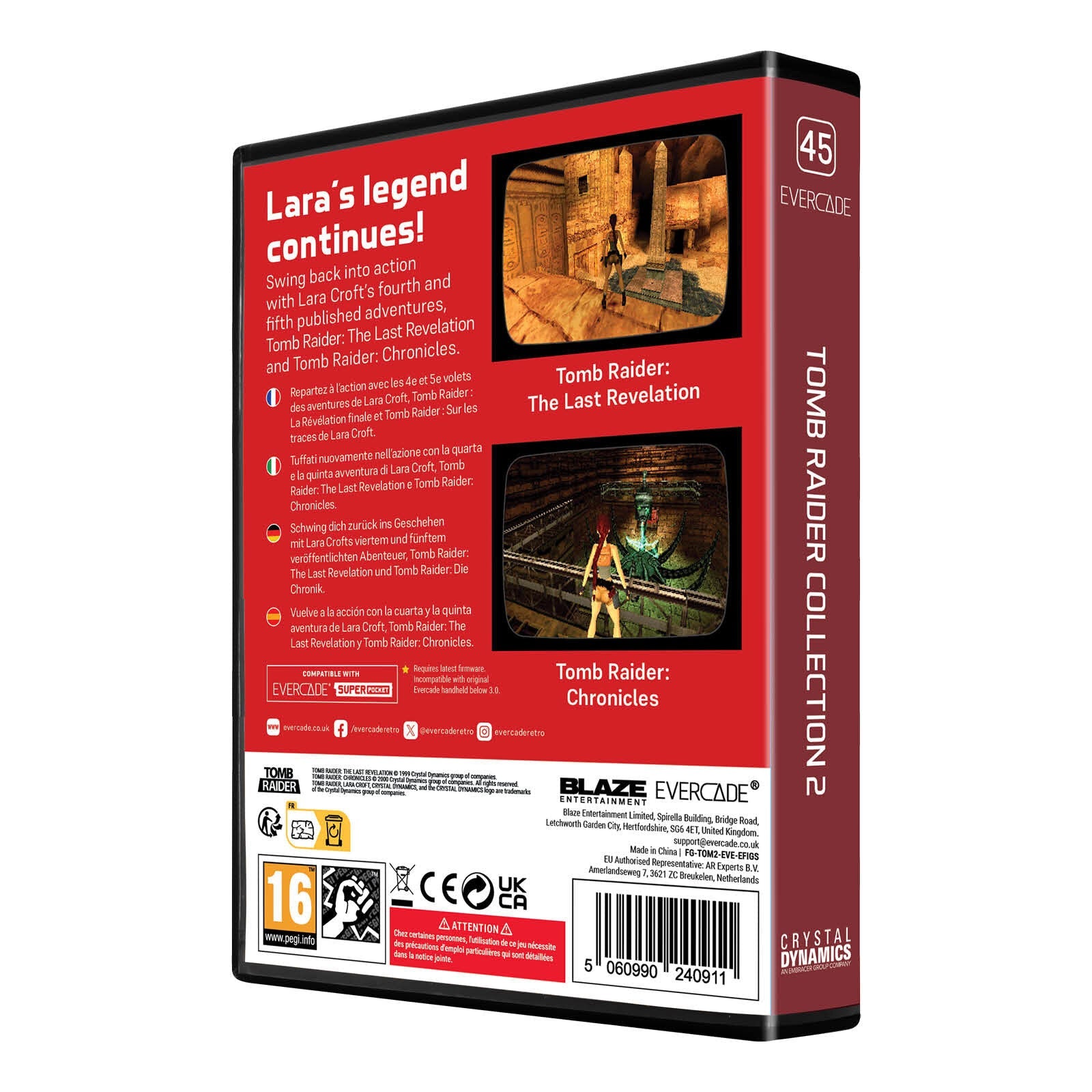 Evercade - Tomb Raider Collection 2 - Zestaw Gier Retro