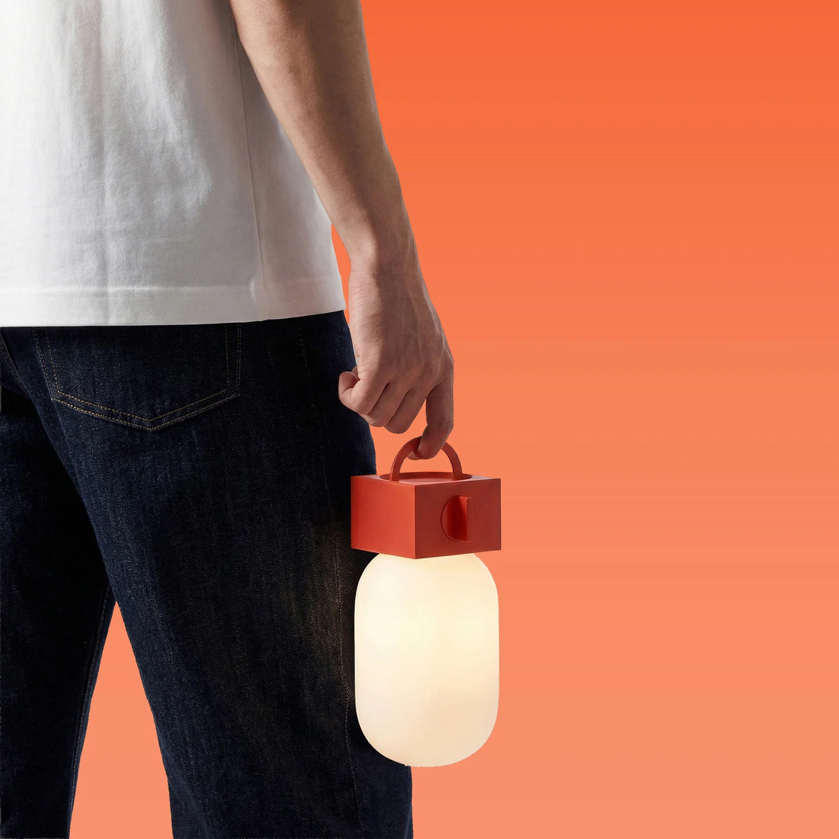 Native Union - Pop Light Portable Light & Powerbank Alarm Red - Lampka Bezprzewodowa z Powerbankiem