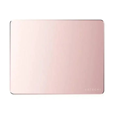 Prostokątna aluminiowa podkładka pod mysz w kolorze różowego złota, minimalistyczny design