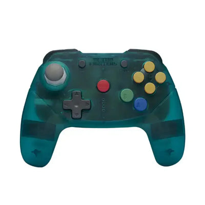 Pad do konsoli w kolorze transparentnym niebieskim, joystick, przyciski ABXY