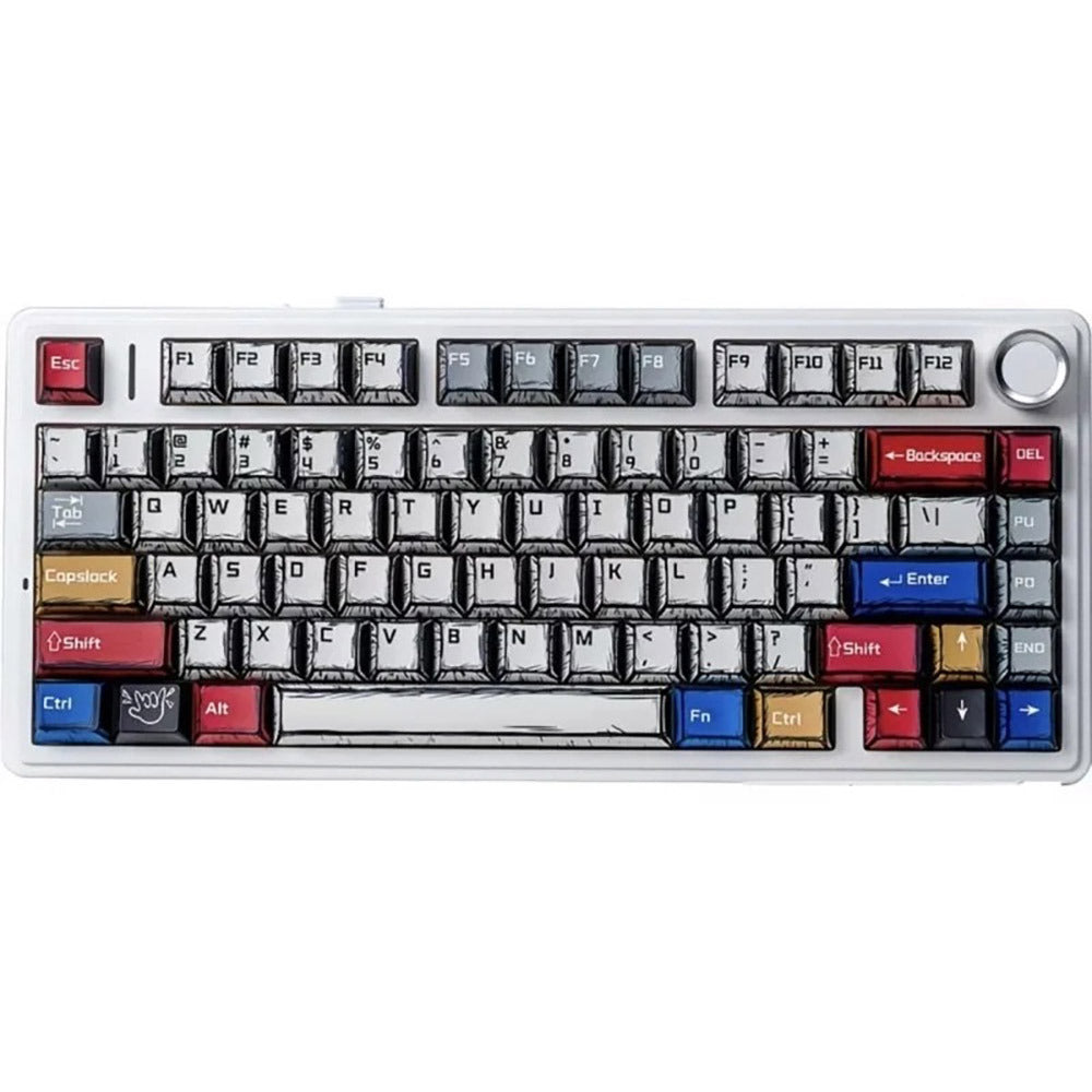 AULA - F75 Wireless Mechanical Keyboard - Bezprzewodowa Klawiatura Mechaniczna - Comic