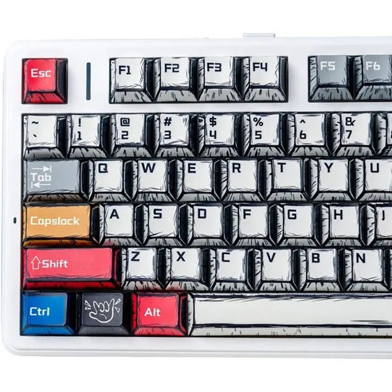 AULA - F75 Wireless Mechanical Keyboard - Bezprzewodowa Klawiatura Mechaniczna - Comic