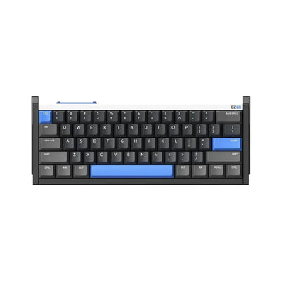 Klawiatura mechaniczna kompaktowa, czarno-niebieskie keycapy, idealna do home office