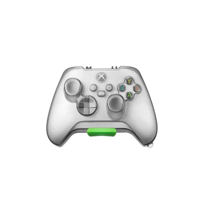 Przezroczysty gamepad do Xbox z zielonym przyciskiem, kontroler do gier na biurko