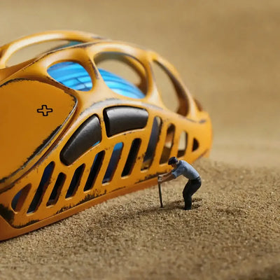 GravaStar - Mercury X Pro Special Edition Battle Worn-Yellow Wireless Gaming Mouse - Bezprzewodowa Myszka Gamingowa