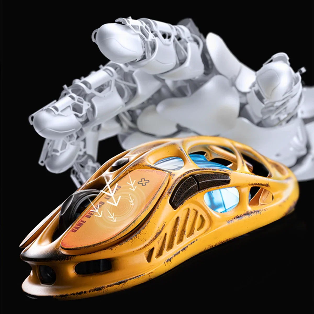 GravaStar - Mercury M1 Pro Special Edition Combat Yellow - Wireless Gaming Mouse - Bezprzewodowa Myszka Gamingowa