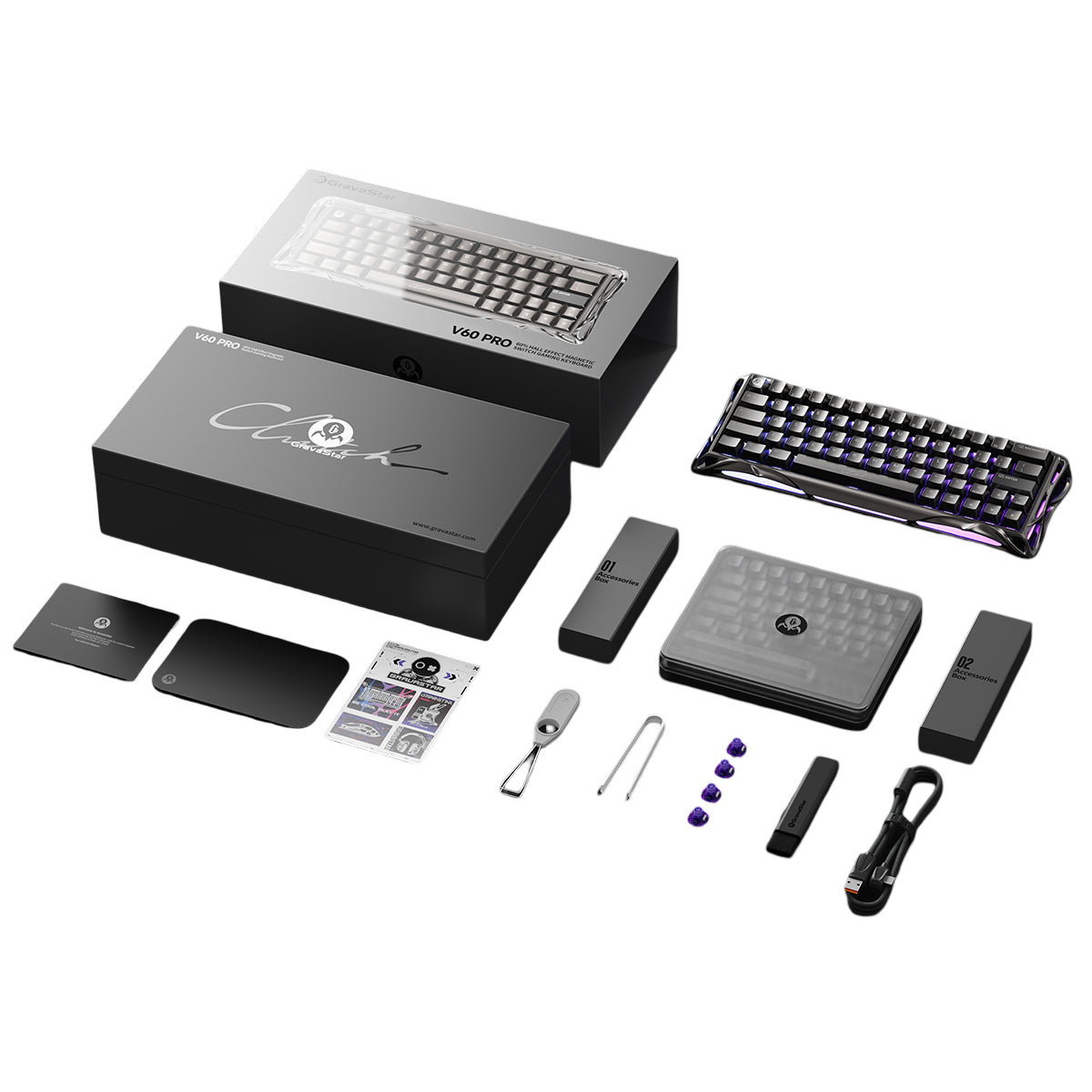 GravaStar - Mercury V60 Pro Deluxe Edition Magnetic Keyboard - Magnetyczna Klawiatura Gamingowa