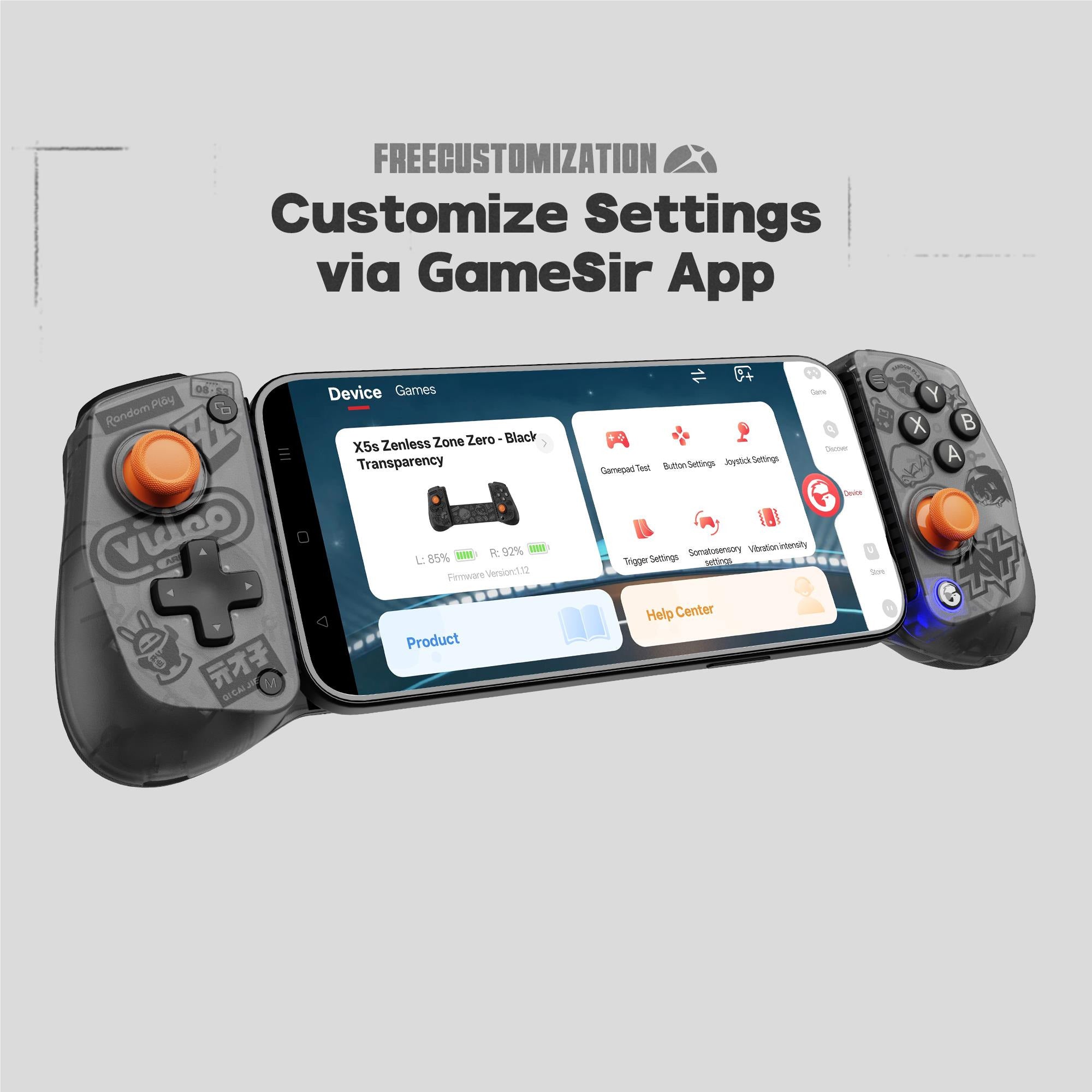 GameSir - X5s Zenless Zone Zero Edition Wireless Mobile Controller - Bezprzewodowy Kontroler do Gier Mobilnych
