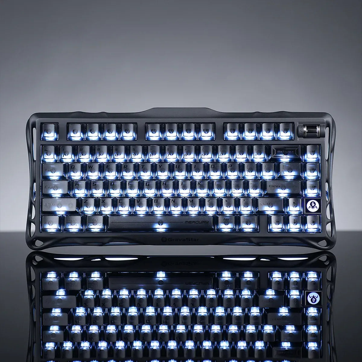 GravaStar - Mercury K1 Stealth Black Wireless Mechanical Keyboard - Bezprzewodowa Klawiatura Mechaniczna