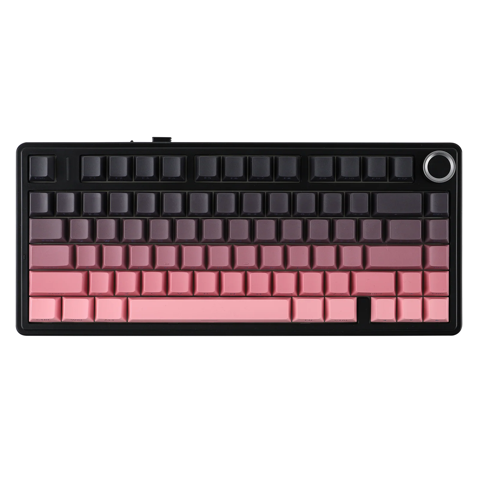 AULA - F75 Wireless Mechanical Keyboard - Bezprzewodowa Klawiatura Mechaniczna - Gradient Pink (Black) Side-Engraved