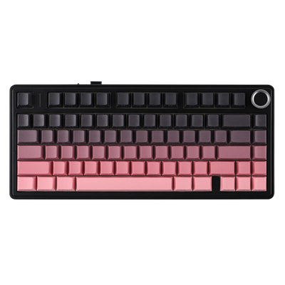 AULA - F75 Wireless Mechanical Keyboard - Bezprzewodowa Klawiatura Mechaniczna - Gradient Pink (Black) Side-Engraved