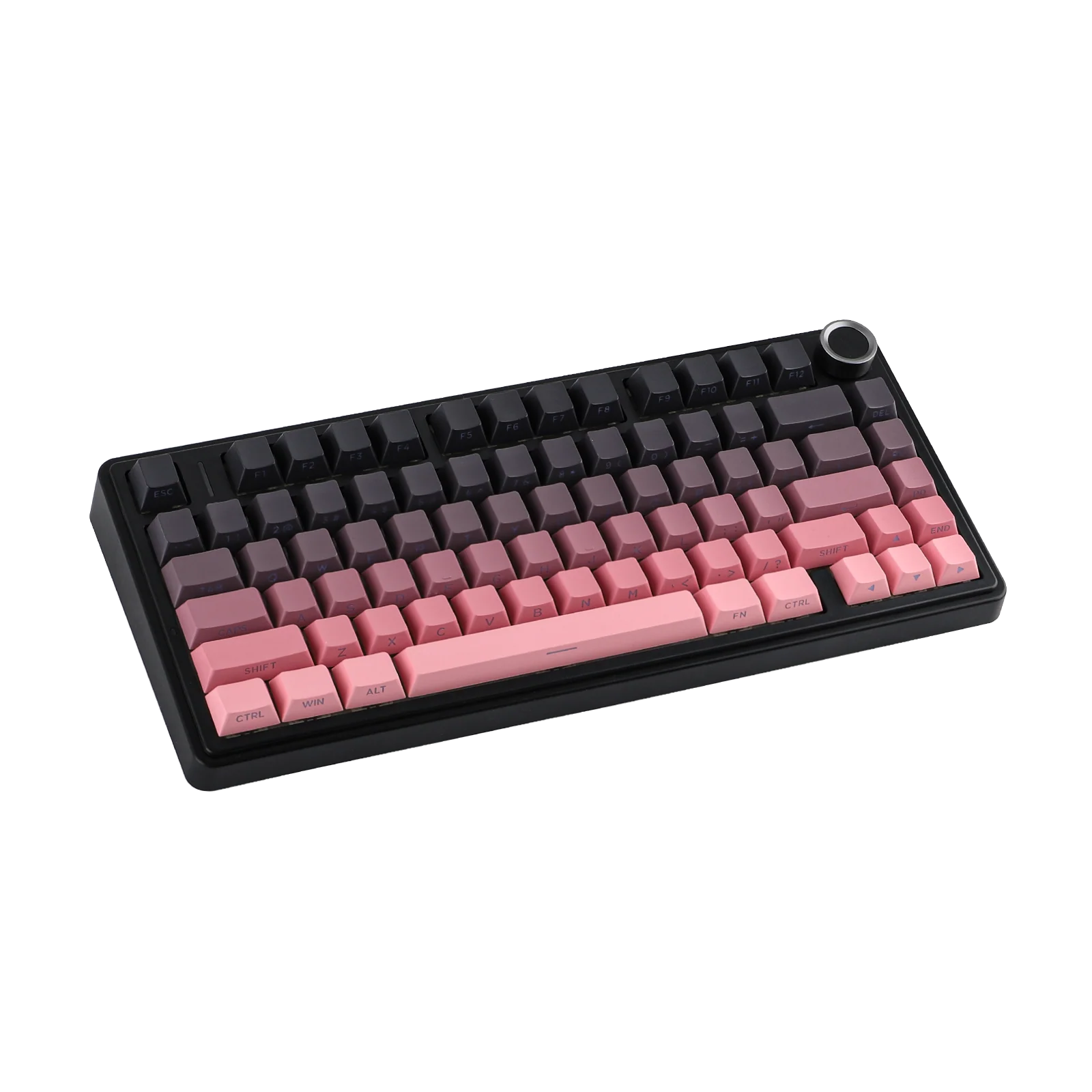 AULA - F75 Wireless Mechanical Keyboard - Bezprzewodowa Klawiatura Mechaniczna - Gradient Pink (Black) Side-Engraved