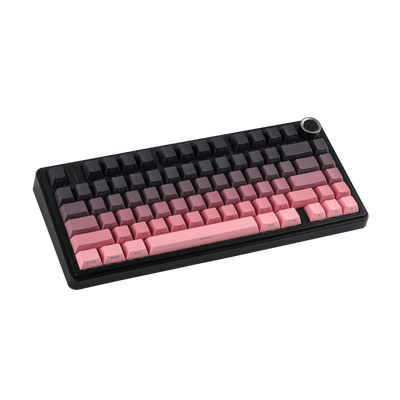 AULA - F75 Wireless Mechanical Keyboard - Bezprzewodowa Klawiatura Mechaniczna - Gradient Pink (Black) Side-Engraved