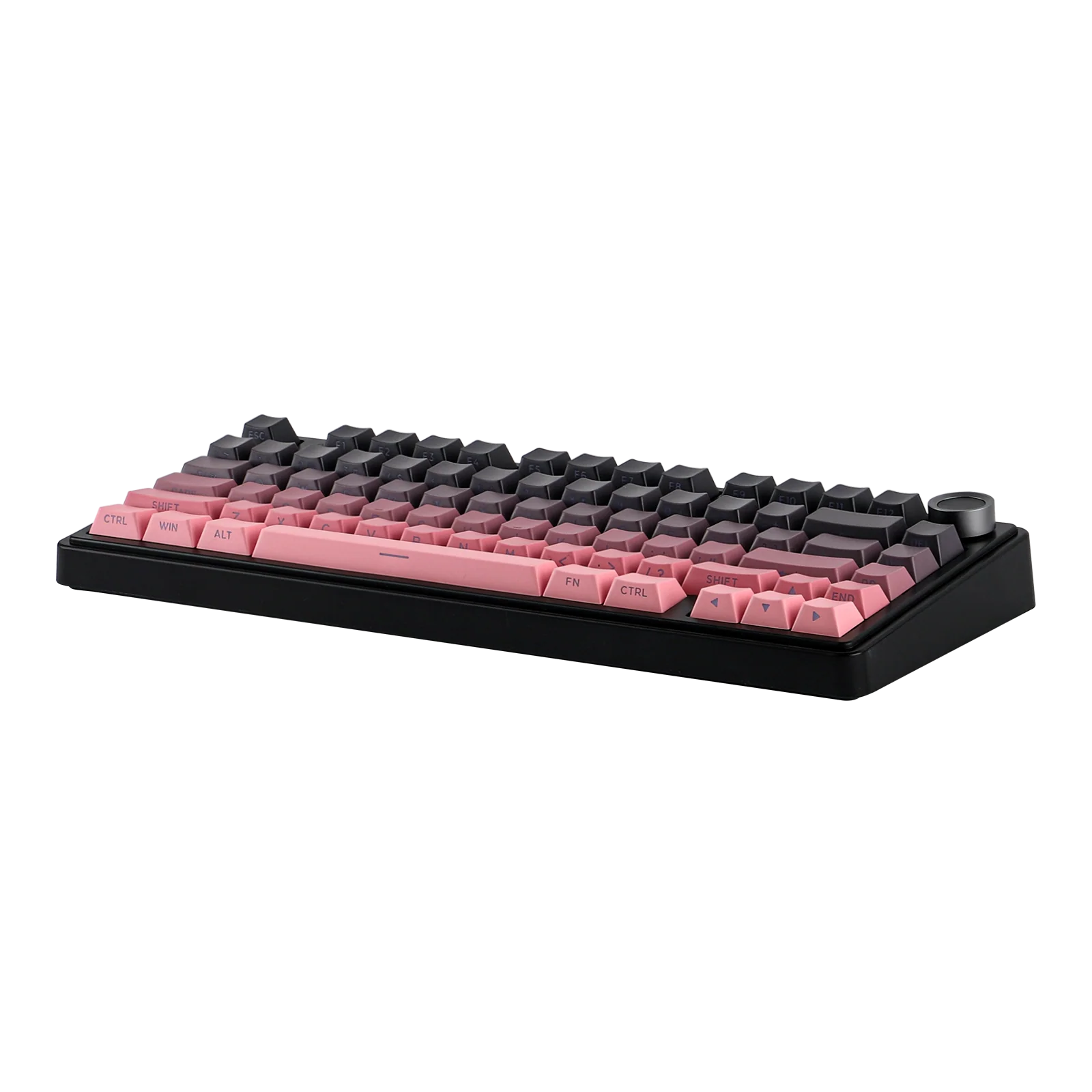 AULA - F75 Wireless Mechanical Keyboard - Bezprzewodowa Klawiatura Mechaniczna - Gradient Pink (Black) Side-Engraved