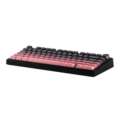 AULA - F75 Wireless Mechanical Keyboard - Bezprzewodowa Klawiatura Mechaniczna - Gradient Pink (Black) Side-Engraved