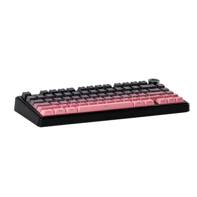 AULA - F75 Wireless Mechanical Keyboard - Bezprzewodowa Klawiatura Mechaniczna - Gradient Pink (Black) Side-Engraved