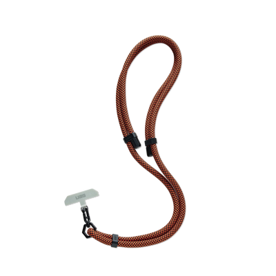 Pomarańczowy lanyard UBG z pętlą i klipsem, idealny do akcesoriów biurowych i desk setupu