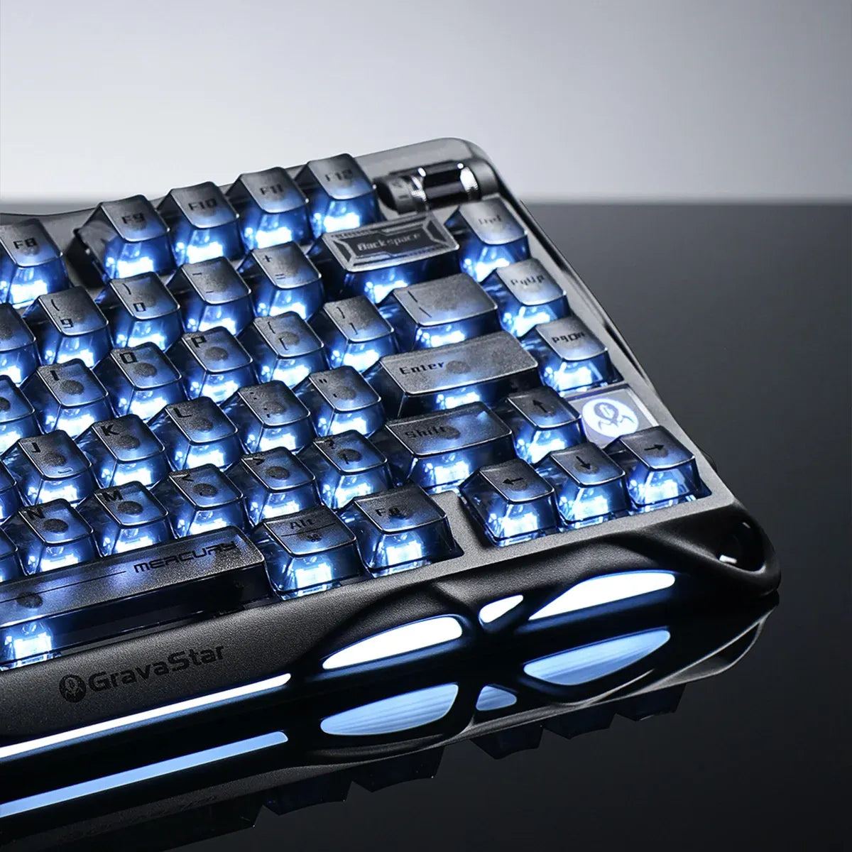 GravaStar - Mercury K1 Stealth Black Wireless Mechanical Keyboard - Bezprzewodowa Klawiatura Mechaniczna