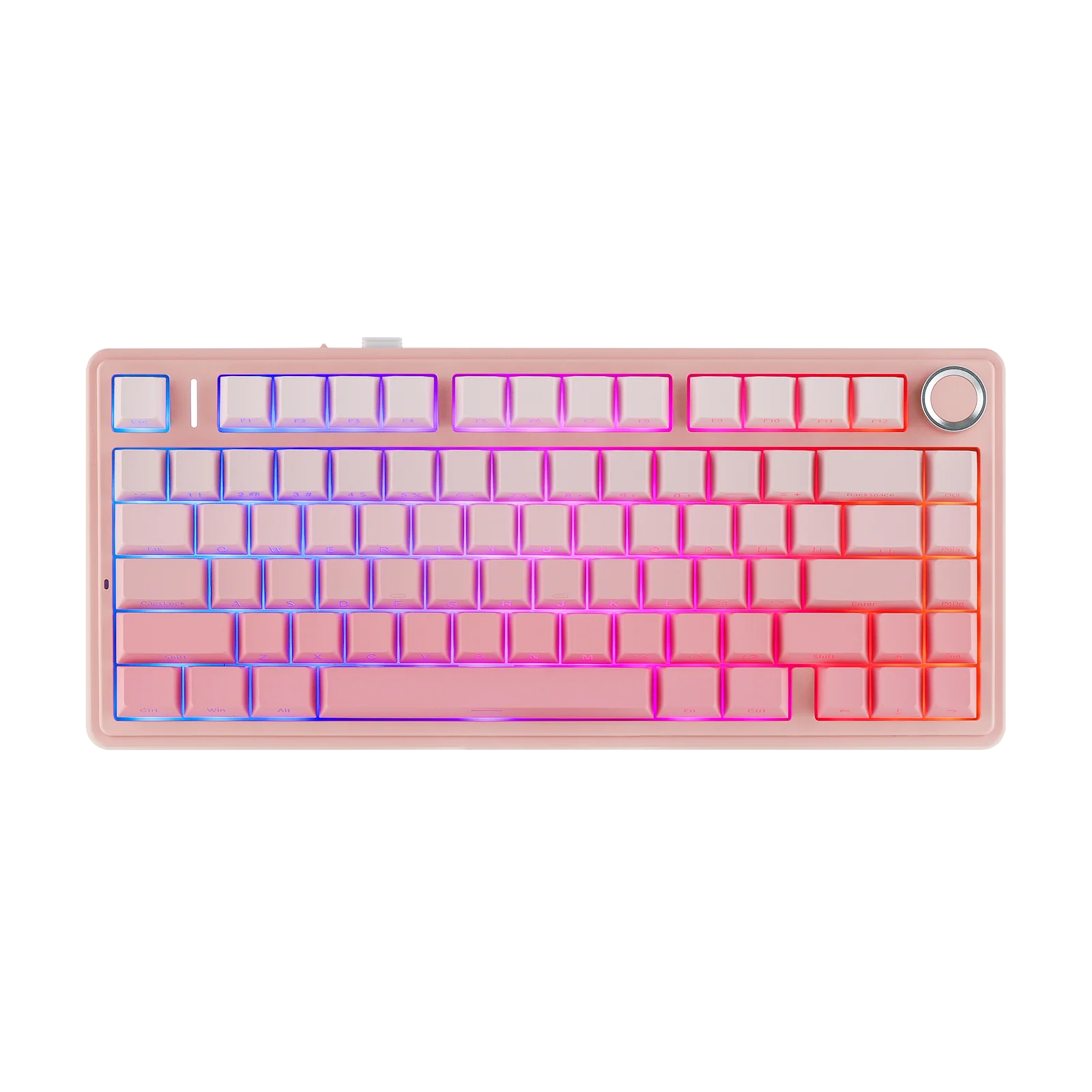 AULA - F75 Wireless Mechanical Keyboard - Bezprzewodowa Klawiatura Mechaniczna - Gradient Pink Side-Engraved