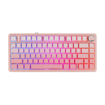 AULA - F75 Wireless Mechanical Keyboard - Bezprzewodowa Klawiatura Mechaniczna - Gradient Pink Side-Engraved