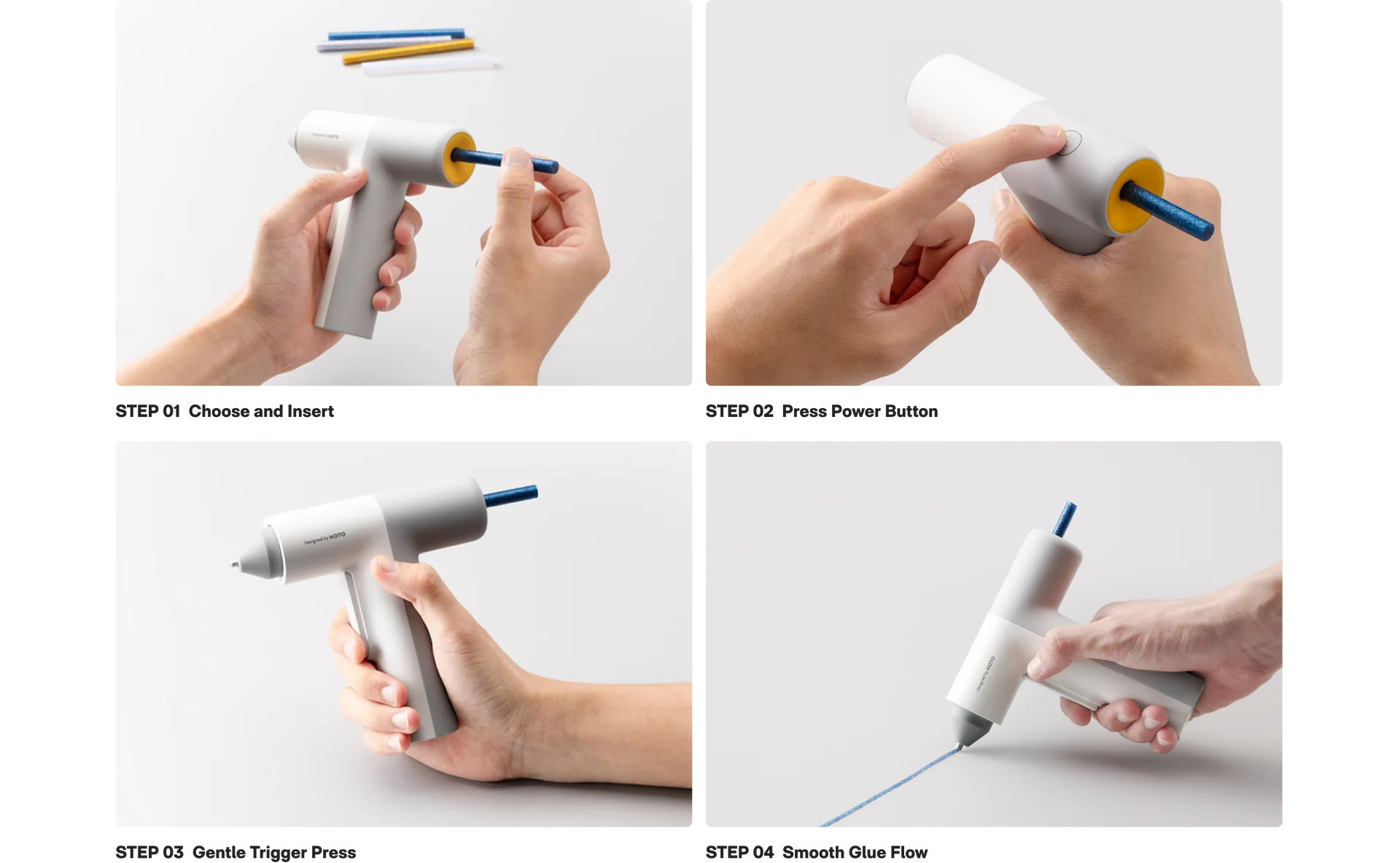 Hoto - EasyFlow Cordless Auto Dispensing Glue Gun - Bezprzewodowy Automatyczny Pistolet do Kleju na Gorąco