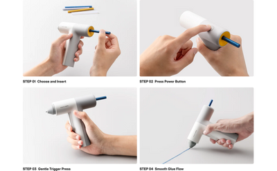 Hoto - EasyFlow Cordless Auto Dispensing Glue Gun - Bezprzewodowy Automatyczny Pistolet do Kleju na Gorąco
