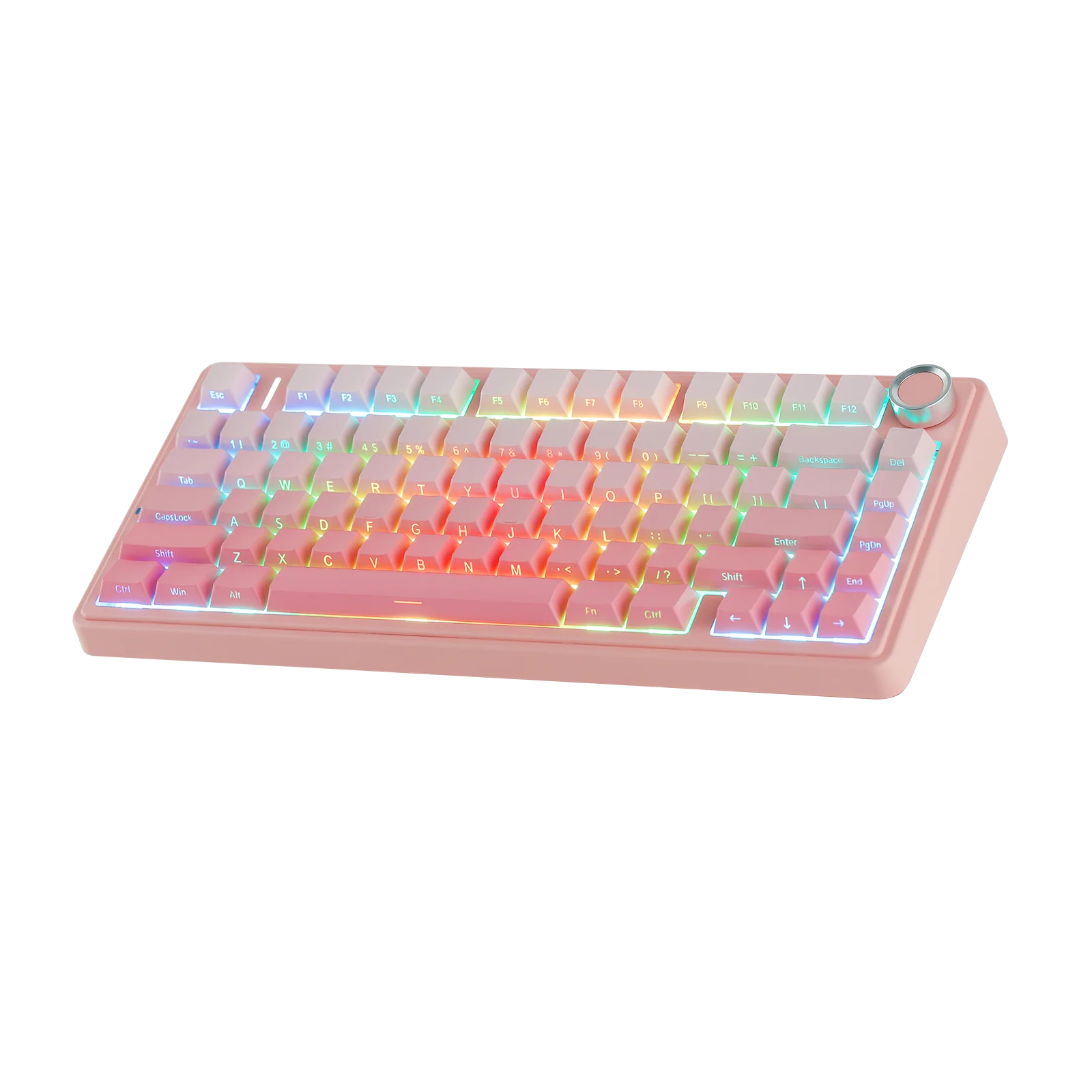 AULA - F75 Wireless Mechanical Keyboard - Bezprzewodowa Klawiatura Mechaniczna - Gradient Pink Side-Engraved