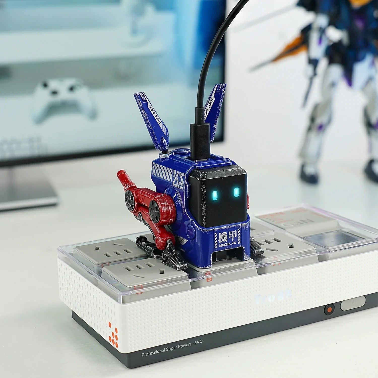 GravaStar - Alpha65 GaN 65W War Damaged Blaze Blue Wall Charger - Ładowarka