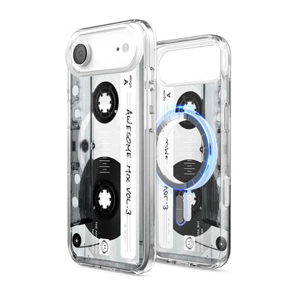 Elago – Cassette Tape 2 Monthly MagSafe do iPhone 17 / Pro / Pro Max / Air - Przezroczyste Etui do iPhone Kaseta