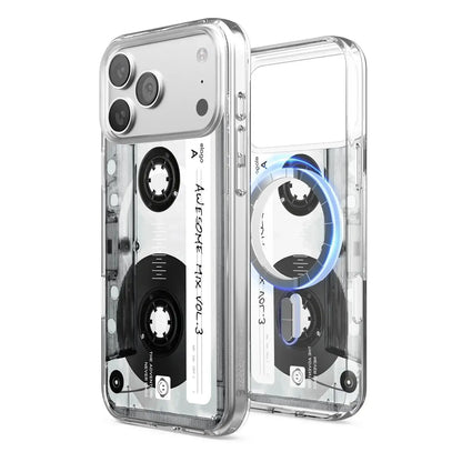 Elago – Cassette Tape 2 Monthly MagSafe do iPhone 17 / Pro / Pro Max / Air - Przezroczyste Etui do iPhone Kaseta