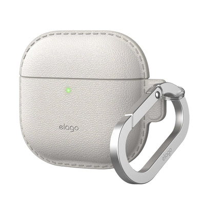Elago - Leather-Touch Silicone Hang Case - Silikonowe etui z fakturą skóry do AirPods 4