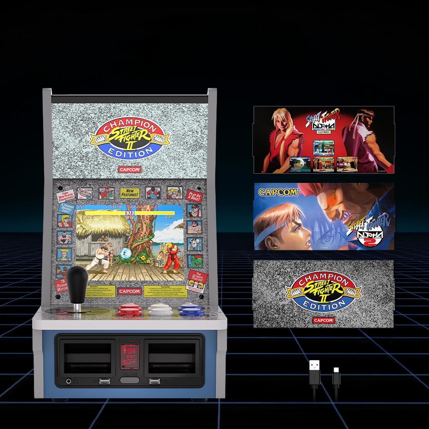 Evercade - Alpha Street Fighter Bartop Arcade - Retro Konsola Arcade