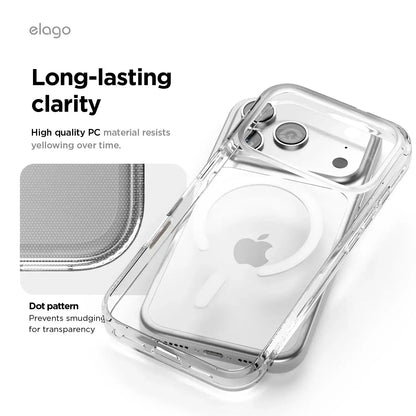 Elago – Cassette Tape 2 Monthly MagSafe do iPhone 17 / Pro / Pro Max / Air - Przezroczyste Etui do iPhone Kaseta