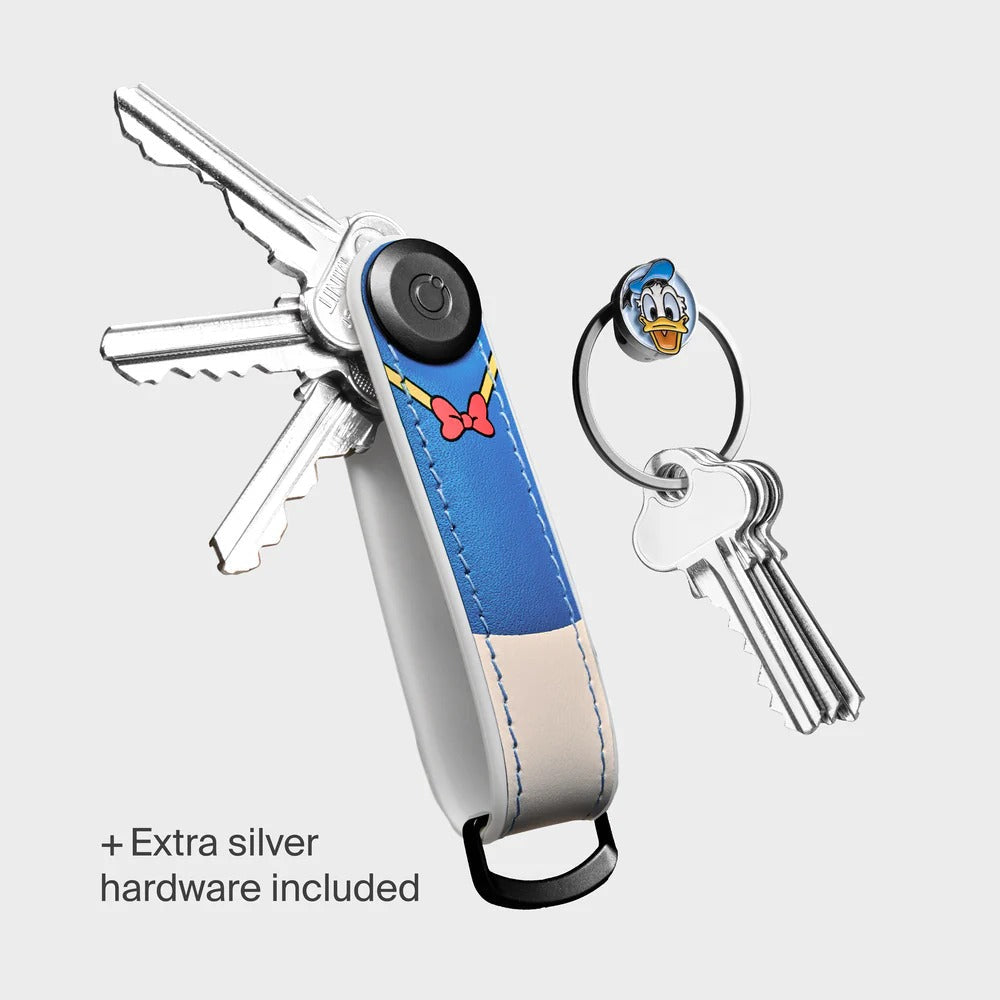 Orbitkey X Disney - Donald Duck Hybrid Leather Key Organizer + Ring v2 - Donald Duck Hybrydowy Skórzany Organizer Na Klucze + Zestaw Z Pierścieniem v2 Kit