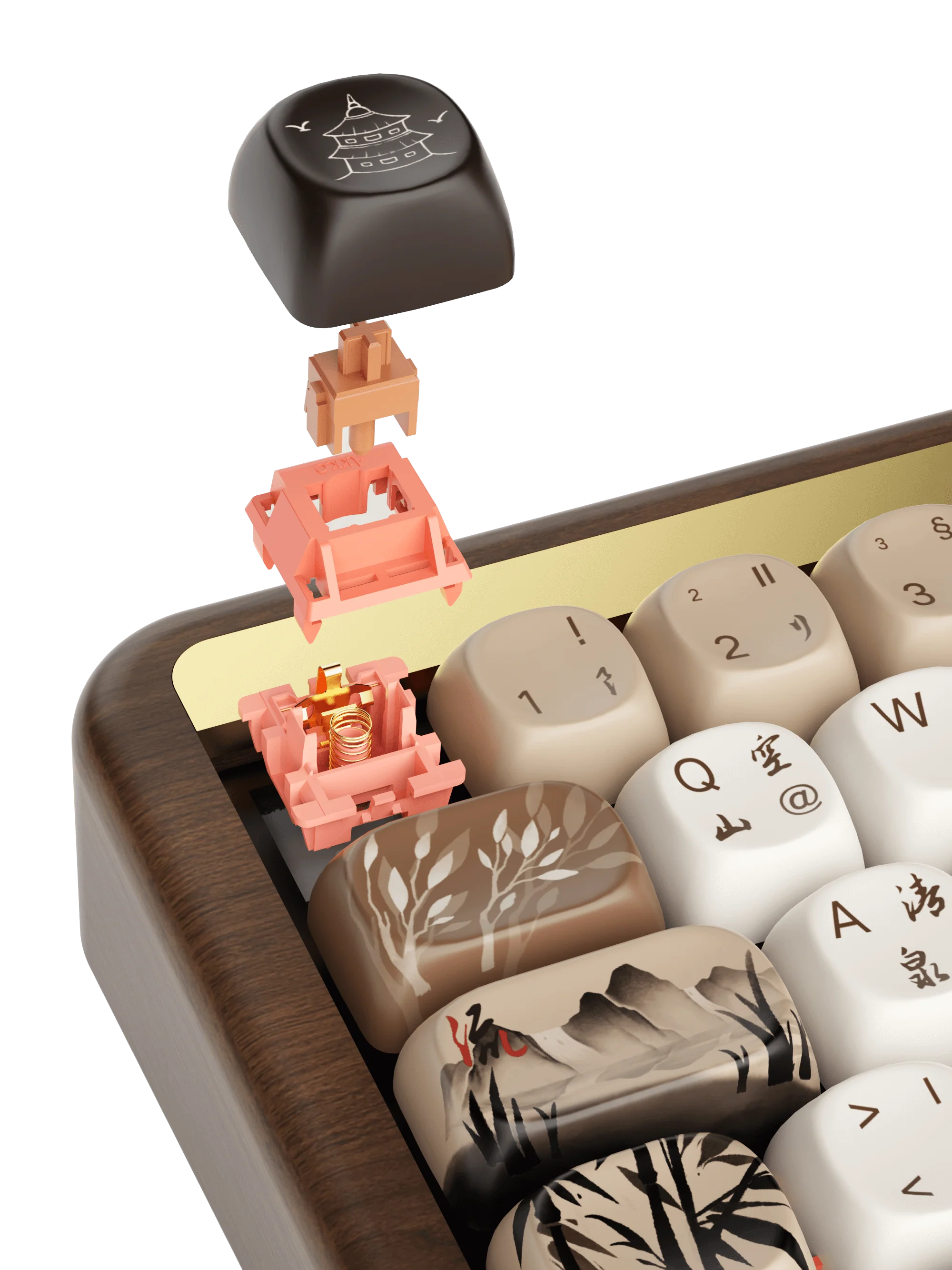 Akko - MU01 Mountain Seclusion Wooden Mechanical Keyboard - Drewniana Klawiatura Mechaniczna