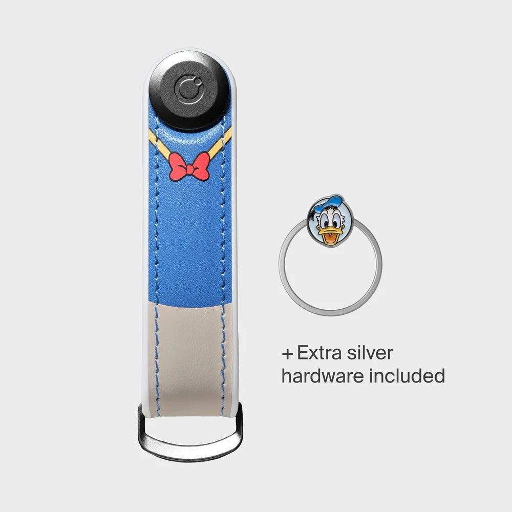 Orbitkey X Disney - Donald Duck Hybrid Leather Key Organizer + Ring v2 - Donald Duck Hybrydowy Skórzany Organizer Na Klucze + Zestaw Z Pierścieniem v2 Kit