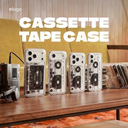 Elago – Cassette Tape 2 Monthly MagSafe do iPhone 17 / Pro / Pro Max / Air - Przezroczyste Etui do iPhone Kaseta
