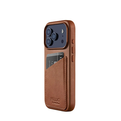 Mujjo - Wallet Leather Case for iPhone 17 Pro / Pro Max - Etui Portfel do iPhone