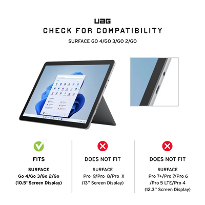 Stojak UAG kompatybilny z Surface Go 4/3/2/Go, 10,5 cala – idealny akcesorium do biurka domowego