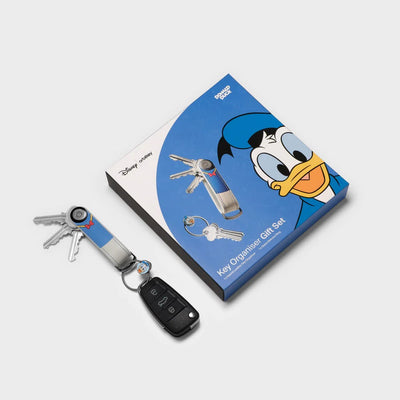 Orbitkey X Disney - Donald Duck Hybrid Leather Key Organizer + Ring v2 - Donald Duck Hybrydowy Skórzany Organizer Na Klucze + Zestaw Z Pierścieniem v2 Kit