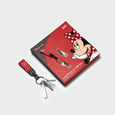 Orbitkey X Disney - Minnie Mouse Loop Keychain + Nail File & Mirror Kit - Minnie Mouse Brelok Loop + Pilniczek Do Paznokci I Lusterko