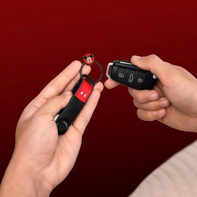 Orbitkey X Disney - Mickey Mouse Hybrid Leather Key Organiser + Ring v2 Kit - Mickey Mouse Hybrydowy Skórzany Organizer Na Klucze + Zestaw Z Pierścieniem v2 Kit