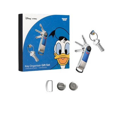 Orbitkey X Disney - Donald Duck Hybrid Leather Key Organizer + Ring v2 - Donald Duck Hybrydowy Skórzany Organizer Na Klucze + Zestaw Z Pierścieniem v2 Kit